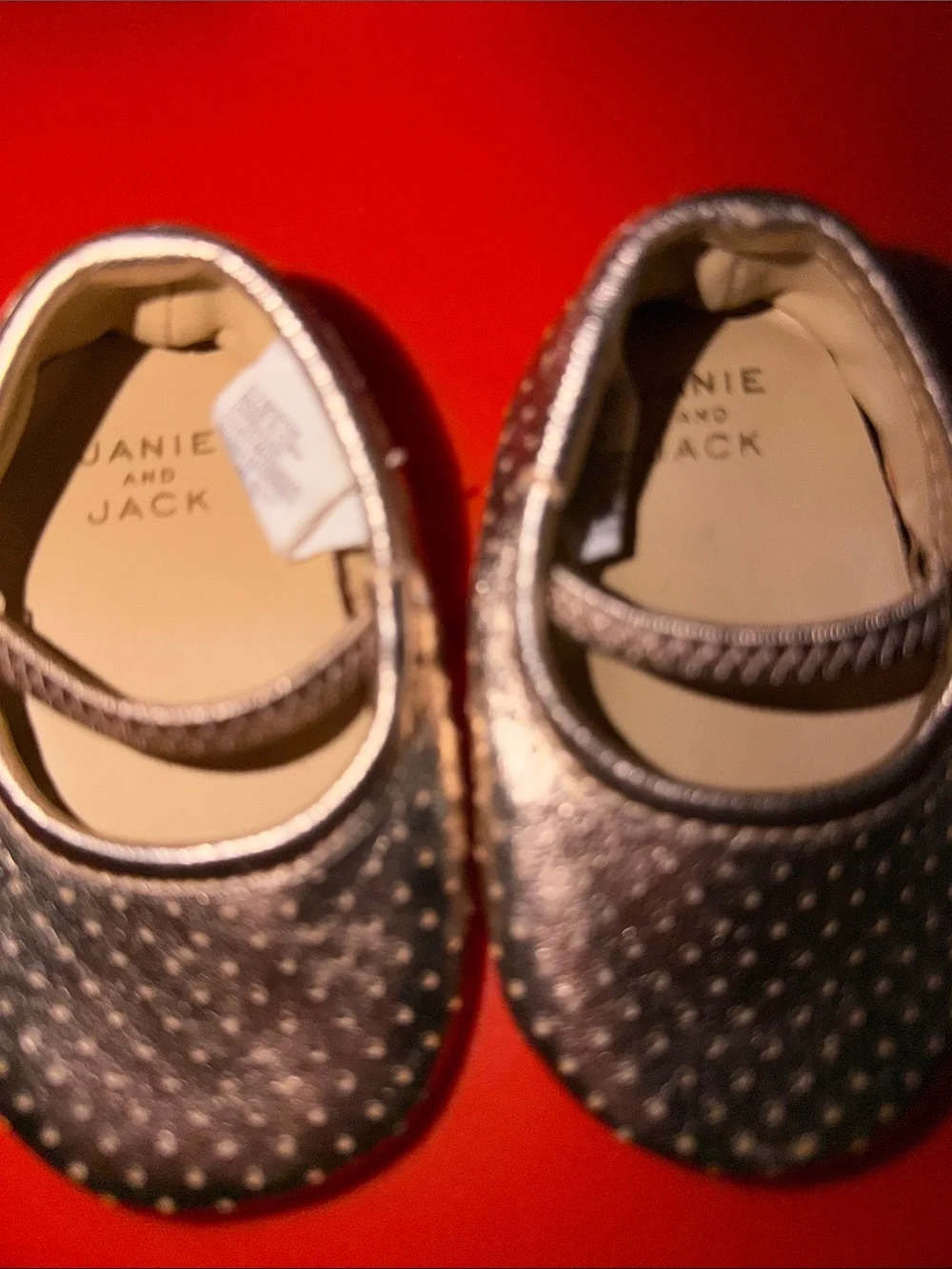 Girls Metallic Black Gold Dot Mary Jane Kids Shoes